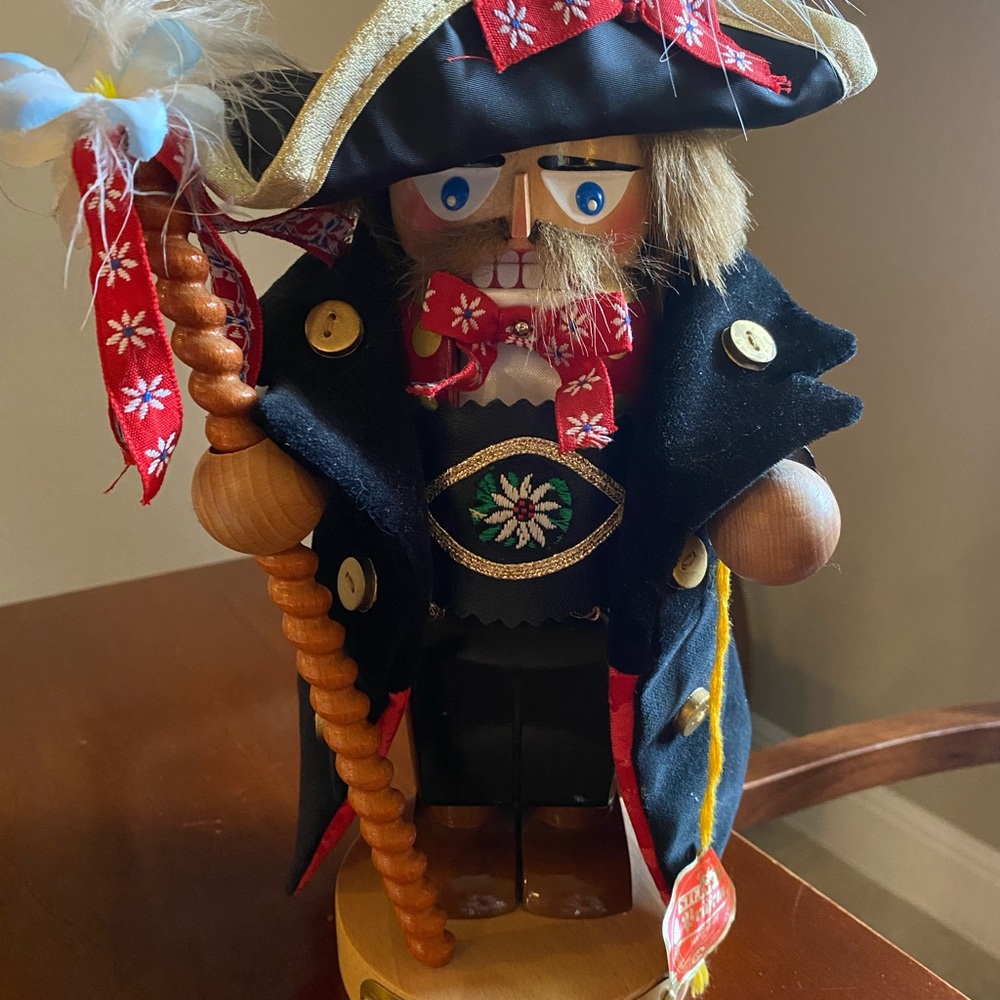 Festive Nutcracker with Black and Red Accents